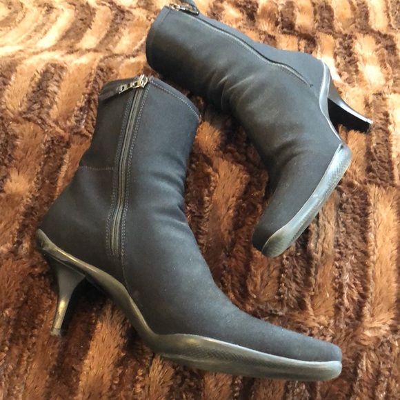 PRADA BRUSHED LEATHER ANKLE BOOTS - Picture 5 of 9